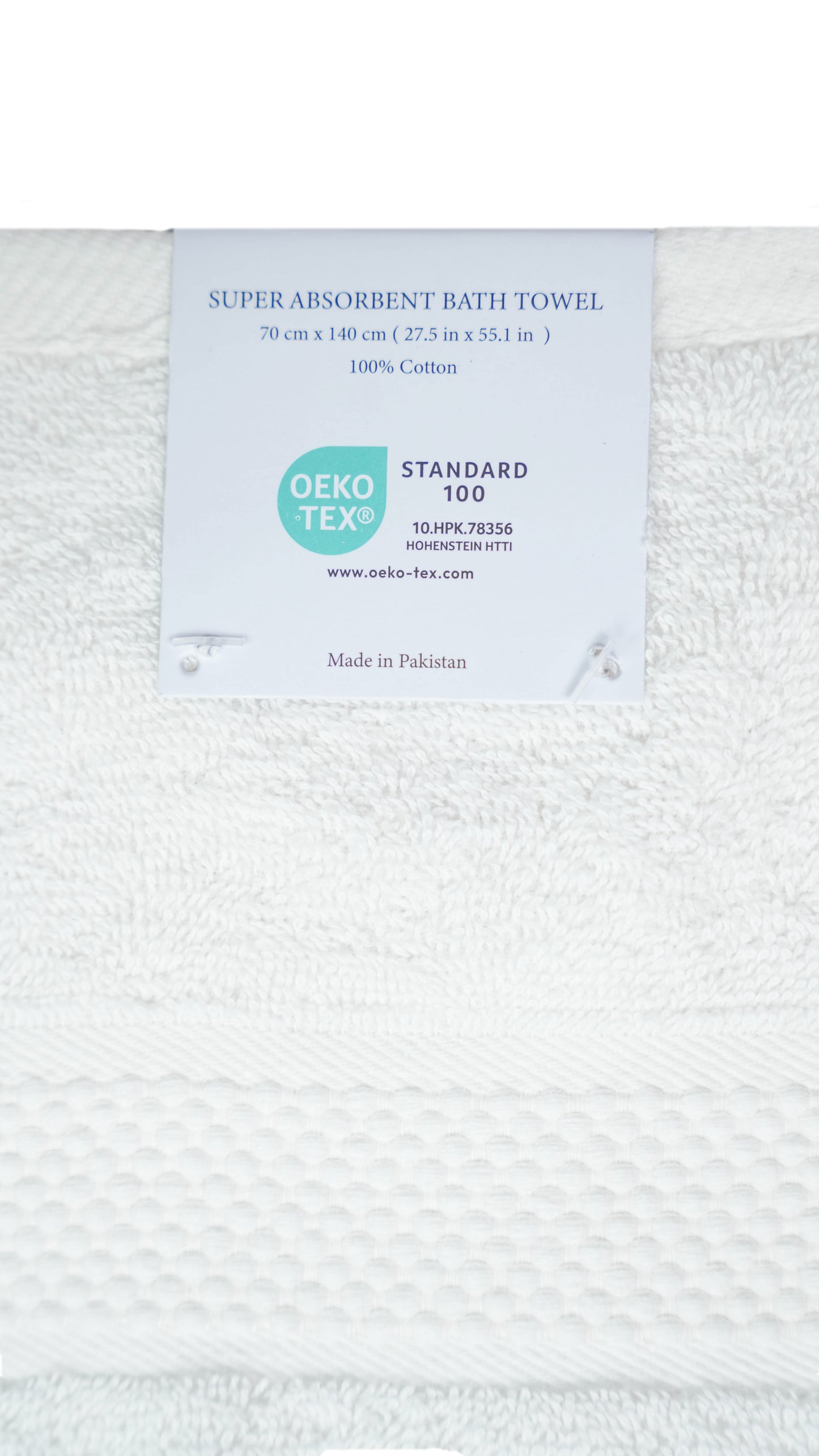 Bright White Bath Towel - Super Absorbent Bath Towel - 70 x 140 cm