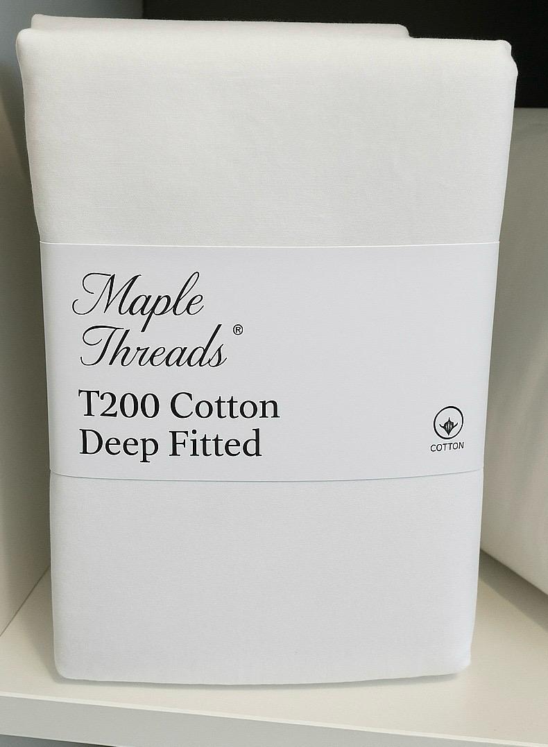 180-Tc Deep Fitted 12`` 100%Cotton